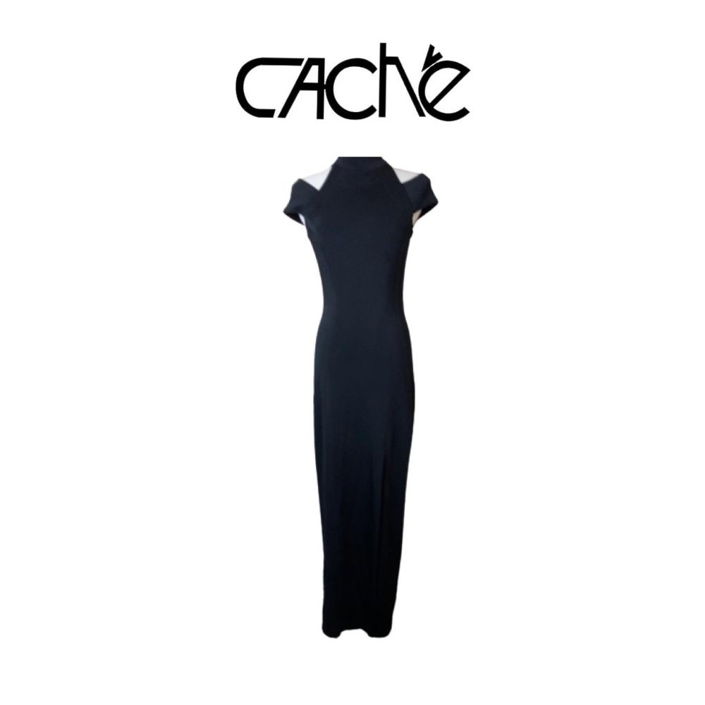 Cache Black Sexy Long Dress. Sz S